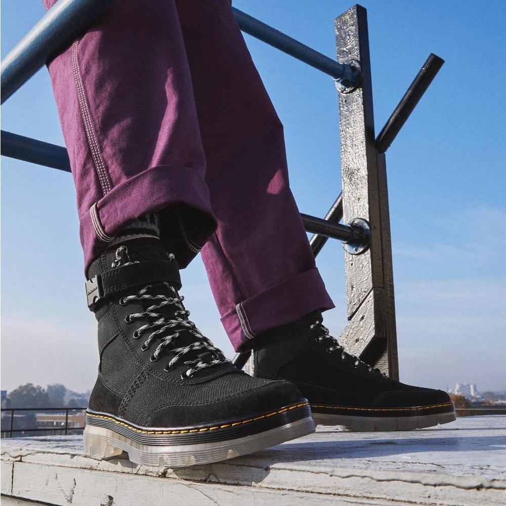 Doc Martens Combs Tech Iced Casual Boots in Black - Picture 2 of 8